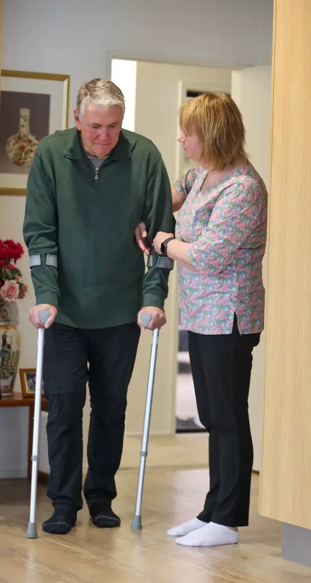 Haven Care nurse supporting a client recovering at home
